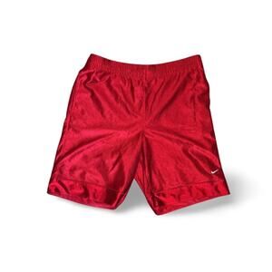 Nike Red Casual Shorts With Drawstring Size L